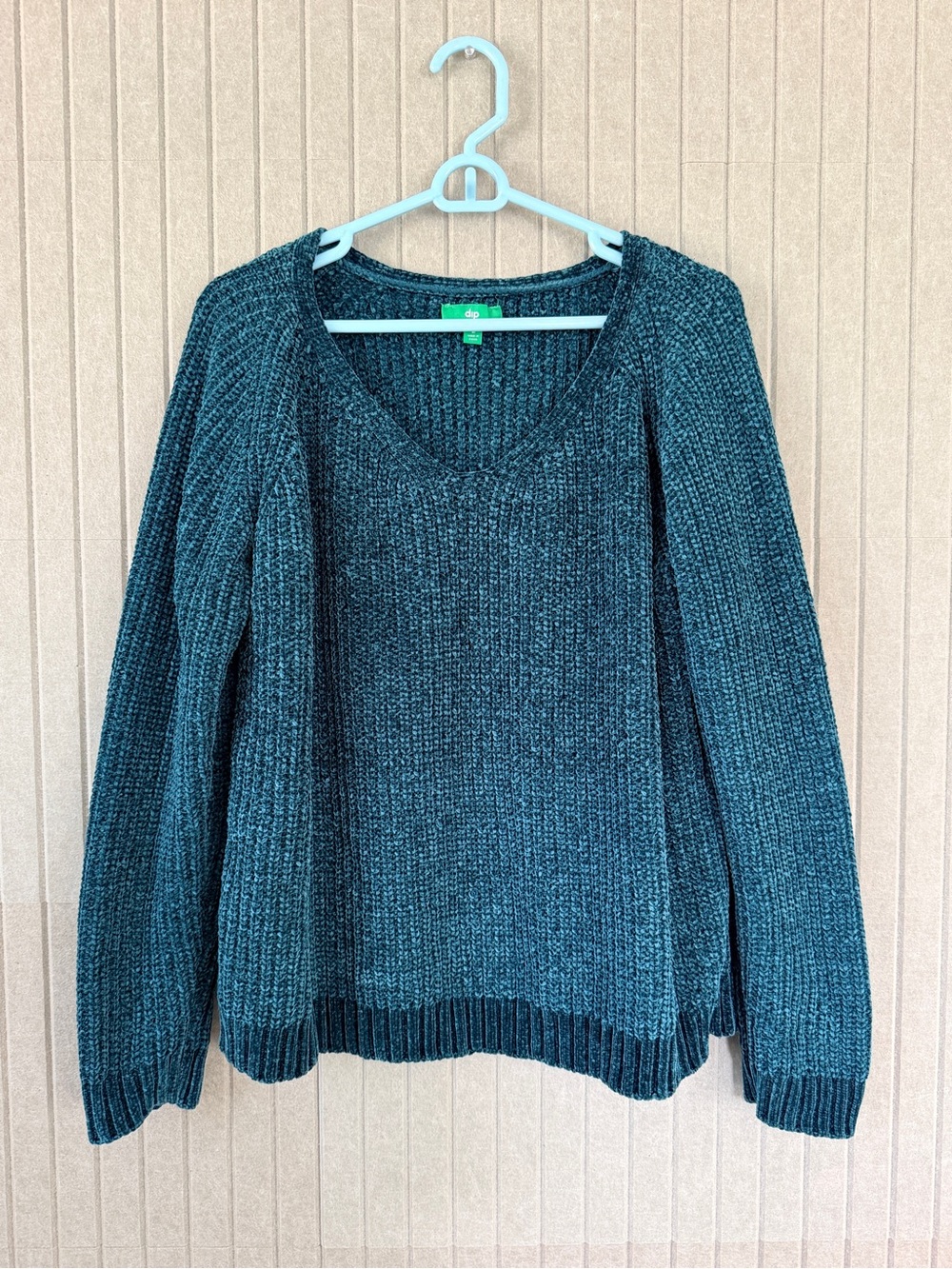 Cozy Deep Teal V-Neck Women's Sweater